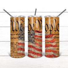 Load image into Gallery viewer, We the People Flag 20 oz. Stainless Steel Tumbler
