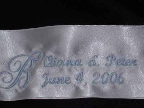Wedding Gown Dress Label Personalized  for Something blue or in Memory