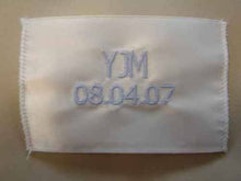 Load image into Gallery viewer, Wedding Gown Dress Label Personalized  for Something blue or in Memory
