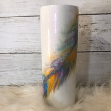 Load image into Gallery viewer, Ink Swirl 20 ounce tumbler Ready to ship!  #501 Angel feather
