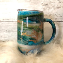 Load image into Gallery viewer, Got the blues Finished Designer Stainless Steel Coffee Mug   Ready to ship!
