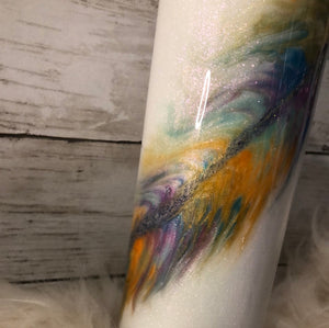 Ink Swirl 20 ounce tumbler Ready to ship!  #501 Angel feather