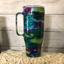 Load image into Gallery viewer, (A122) Finished Designer 24 oz Tumbler  with handle Ready to ship!
