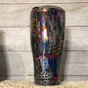 (A109) “TMC Cup of Many Colors CURVED 30 ounce Finished Designer Tumbler   Ready to ship!