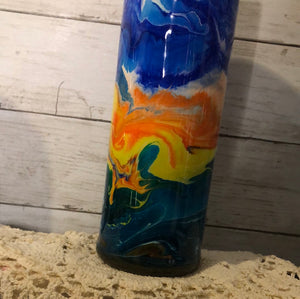(A102) beachy sunset 30 ounce Finished Designer Tumbler   Ready to ship!