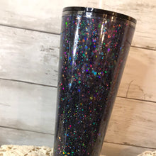 Load image into Gallery viewer, Galaxy color shift Custom Sparkle Snow Globe Tumbler Ready to ship!
