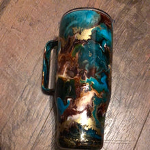 Load image into Gallery viewer, #433 Finished Designer 24 oz Tumbler  with handle Ready to ship!
