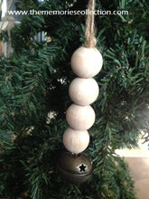 Load image into Gallery viewer, Wooden Farmhouse Christmas Ornaments with Wooden Beads
