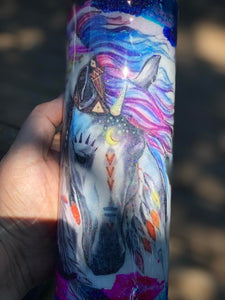 Sparkly Unicorn Finished Designer Tumbler  Ready to ship!  20 ounce tumbler